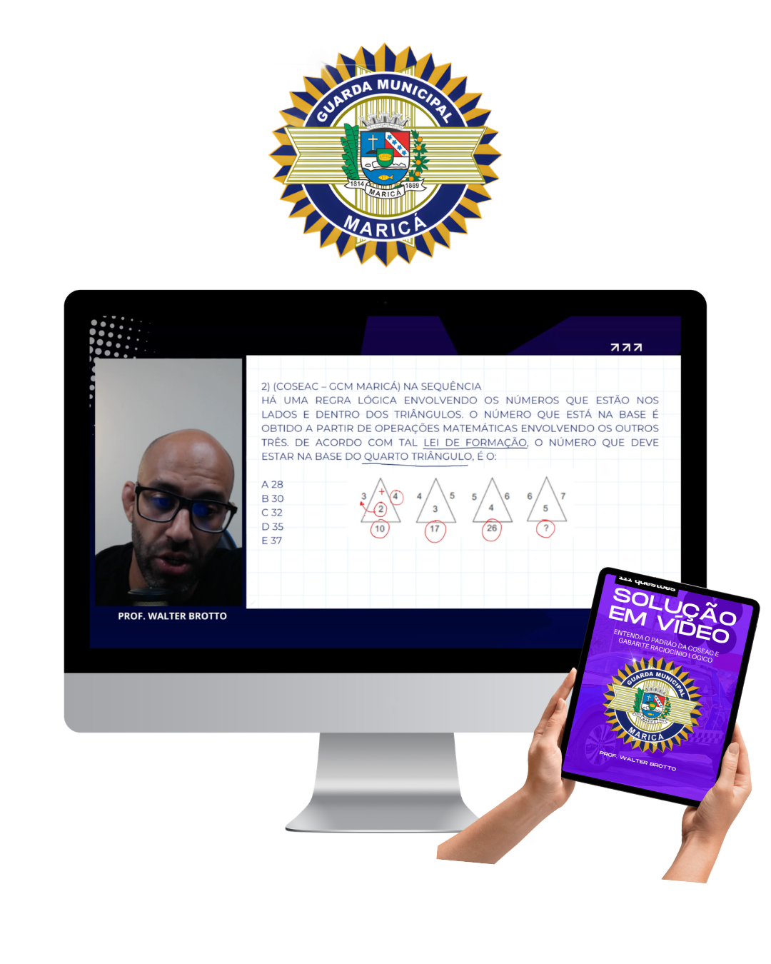 111 Questões de RLM — GCM Maricá 2026 com Gabarito em Vídeo